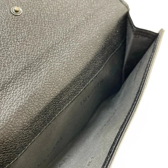 Auth BVLGARI Millerighe - Silver Black PVC Leather Long Wallet - Picture 9 of 9